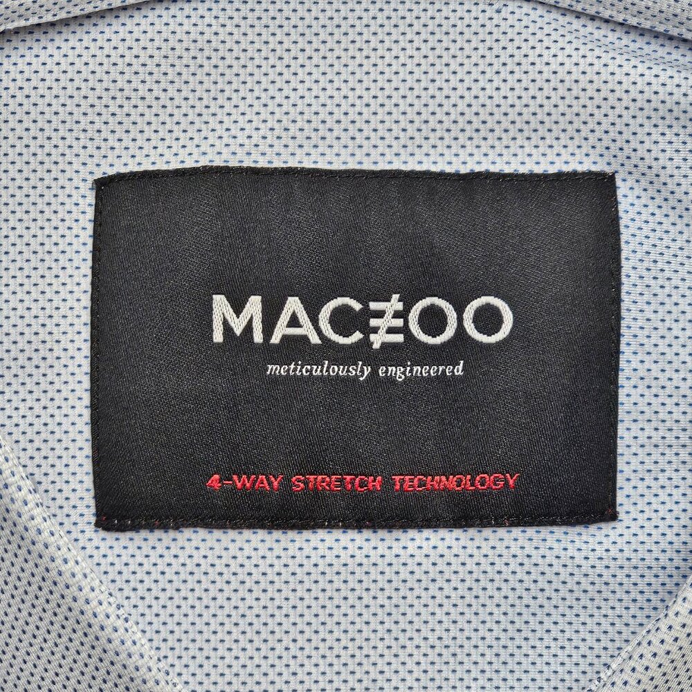 Maceoo Einstein Perforated Blue Button Down 5 Xl - image 4